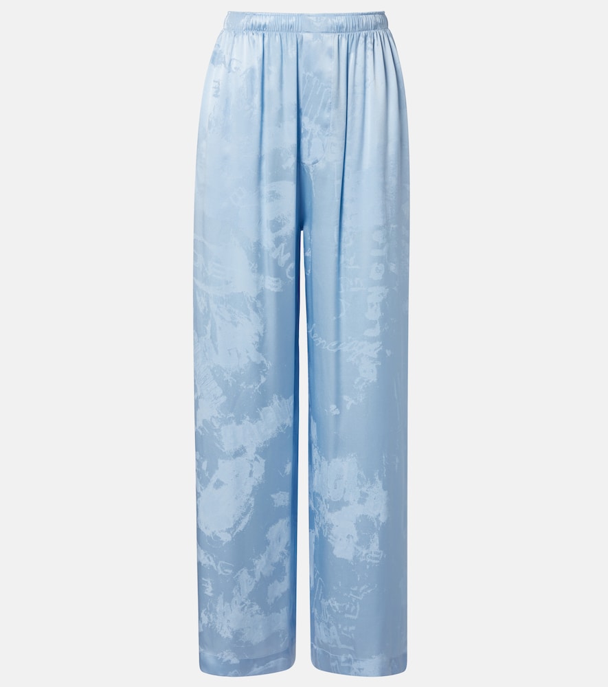 Balenciaga Silk satin wide-leg pants