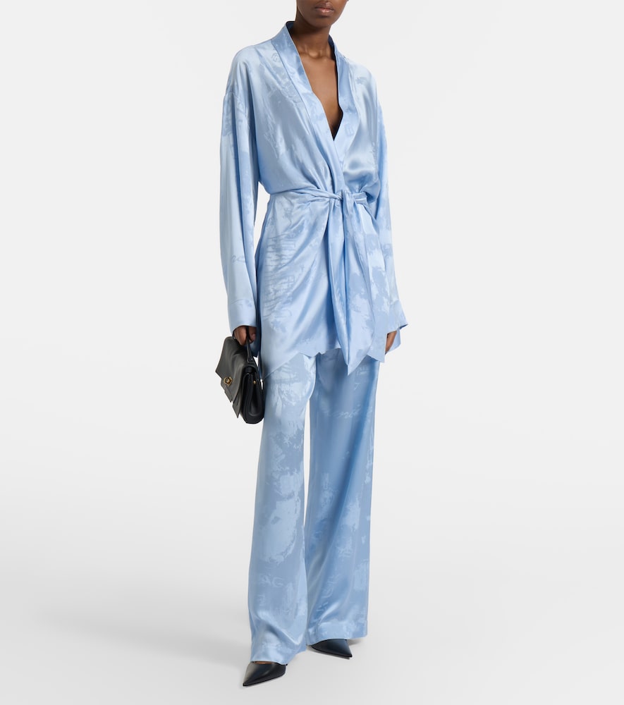 Balenciaga Balenciaga Weite Hose Aus Seidensatin 
