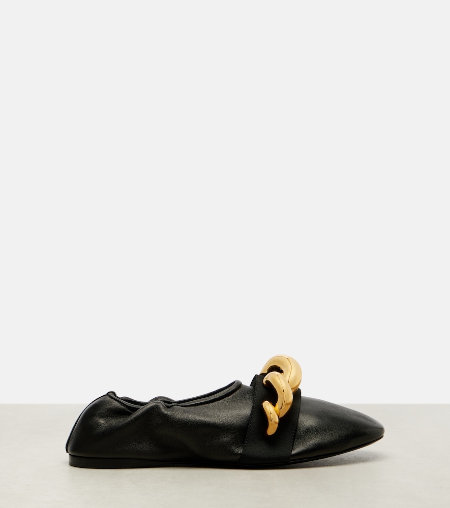  Alaia Alaã¯a Jewel Embellished Leather Ballet Flats 