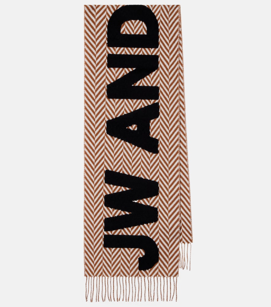 JW Anderson Logo wool and alpaca-blend scarf