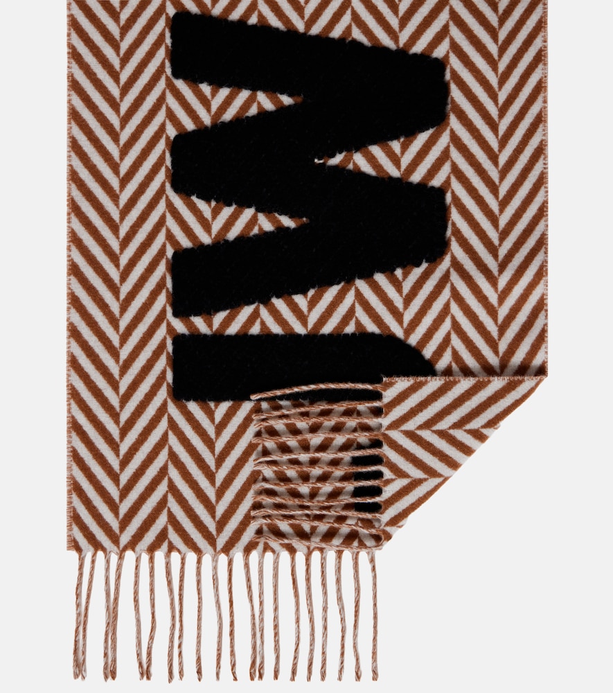  Jw Anderson Jw Anderson Logo Wool And Alpaca-blend Scarf 
