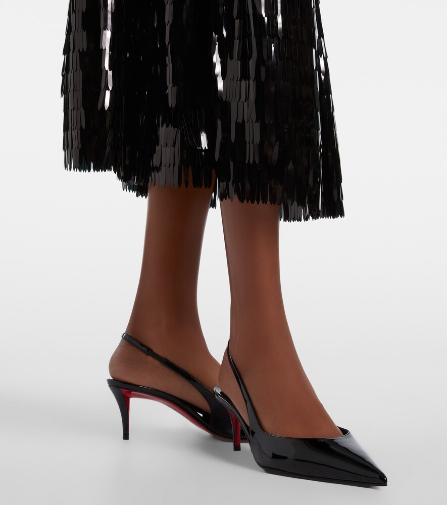 Christian Louboutin Miss Z 60 patent leather slingback pumps