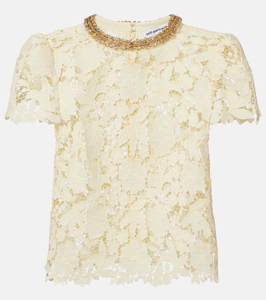 Self-Portrait Top en crochet ornements 224 €