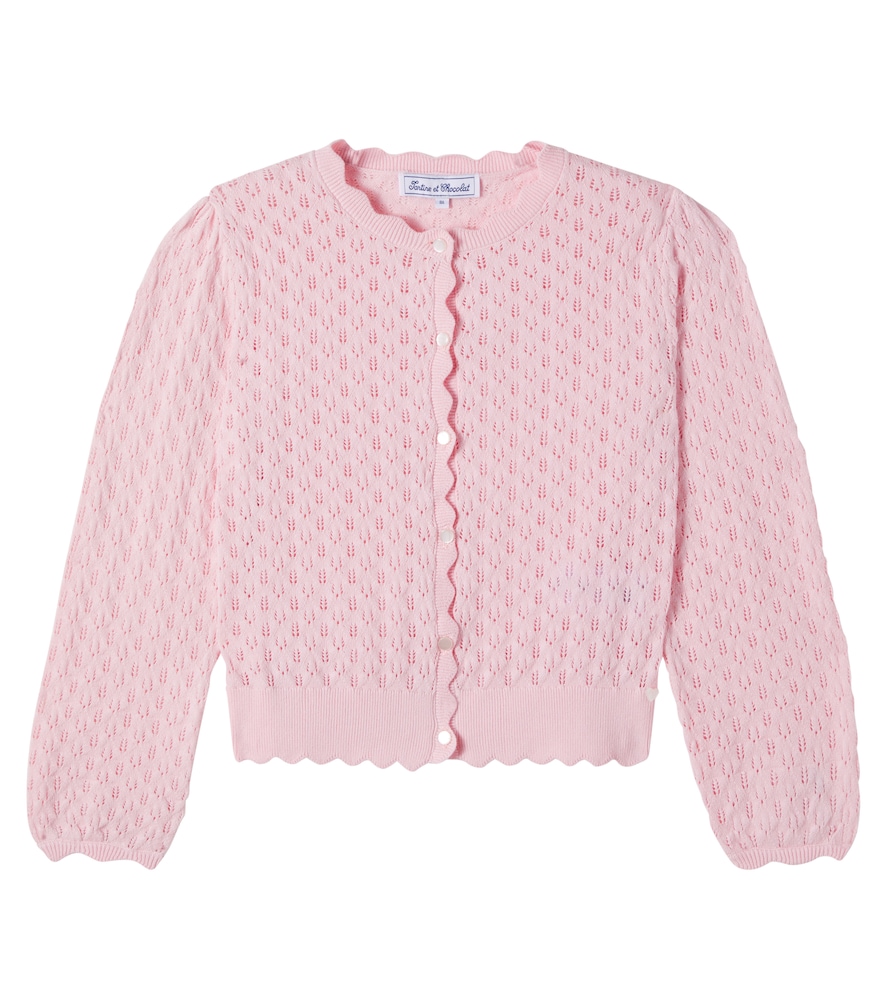 Tartine Et Chocolat Pink Pointelle Cotton Cardigan Y Size 6 - Mytheresa