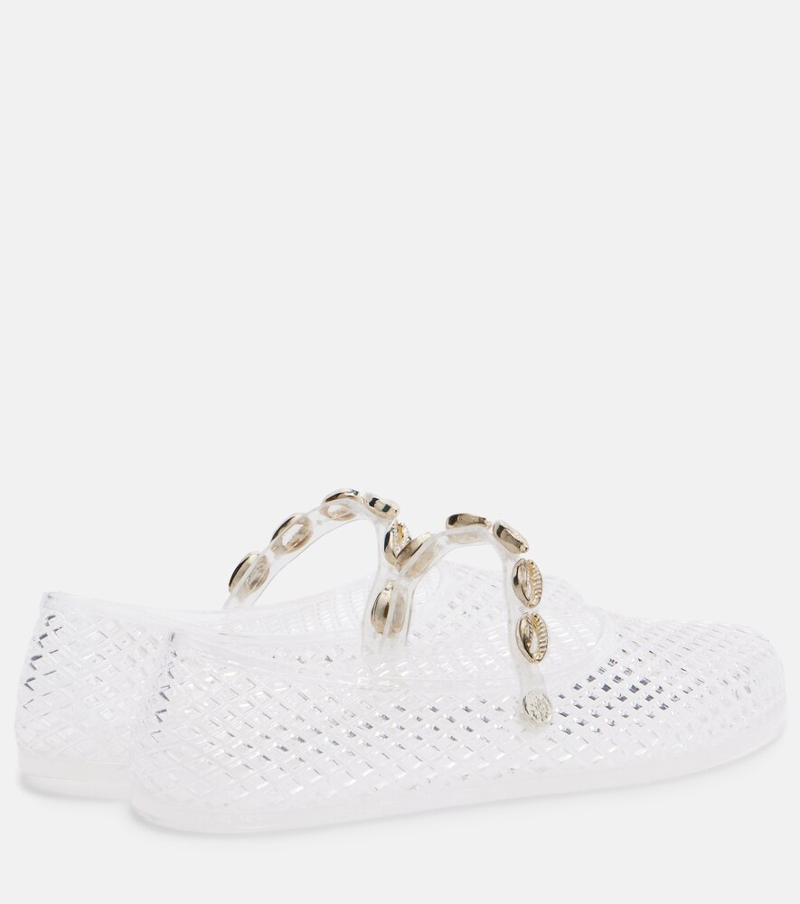 Iro Embellished Fishnet Ballet Flats