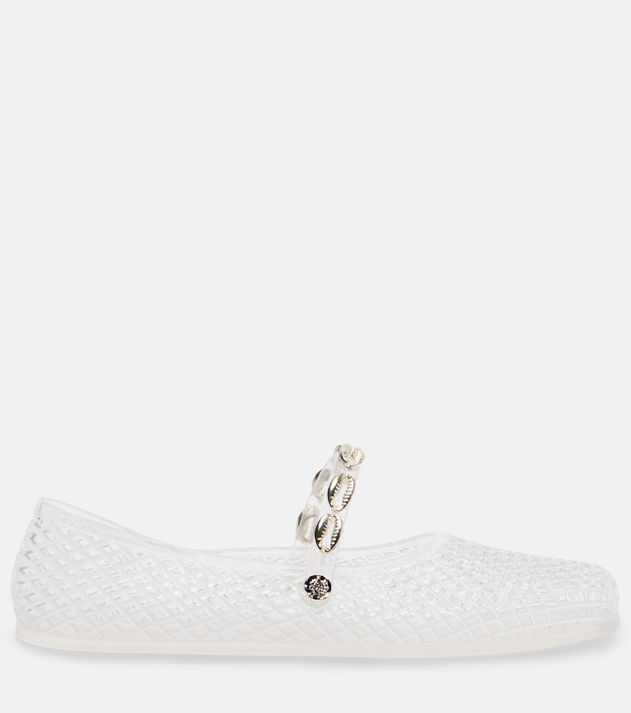 Iro Embellished Fishnet Ballet Flats