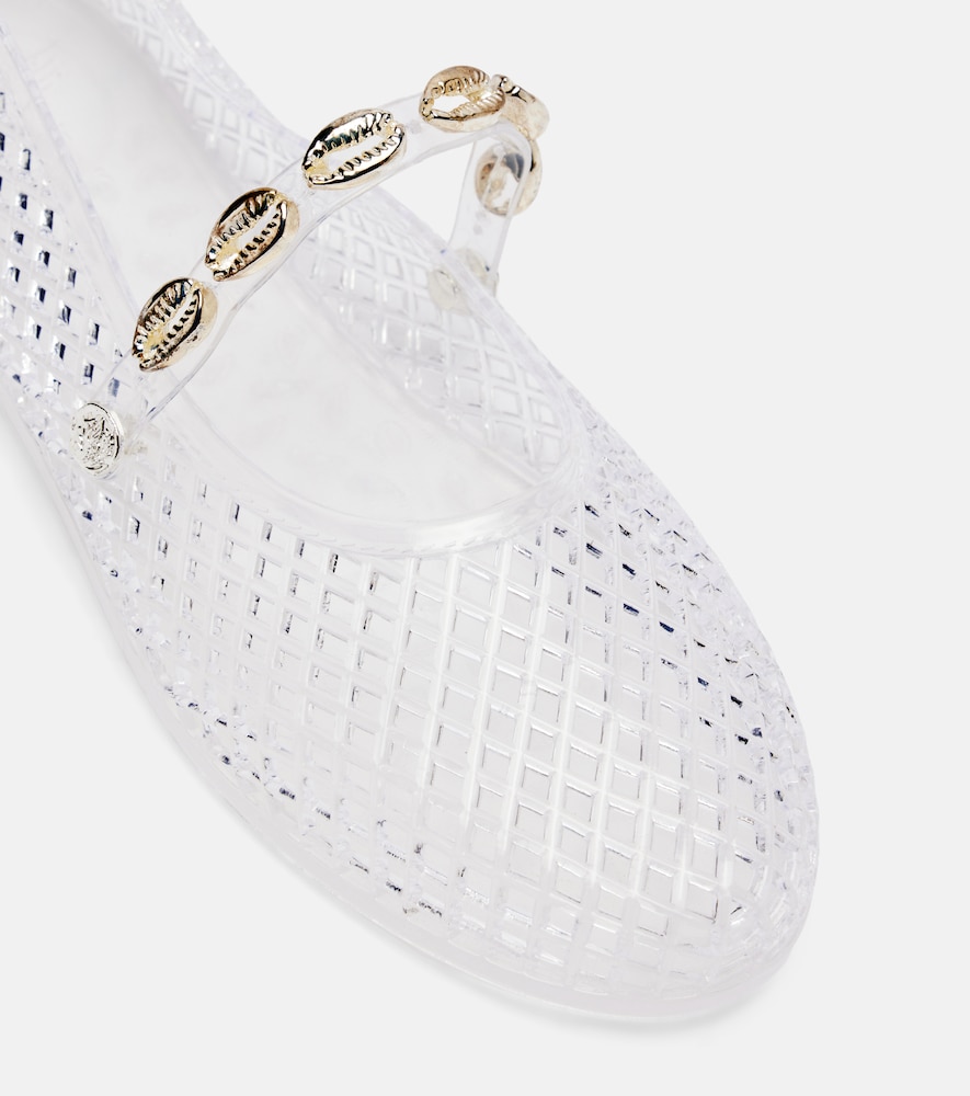 Iro Embellished Fishnet Ballet Flats