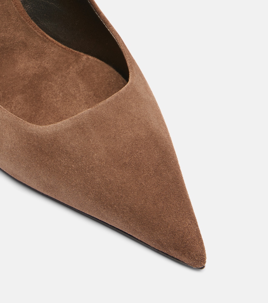  Brunello Cucinelli Brunello Cucinelli Monili Suede Slingback Pumps 