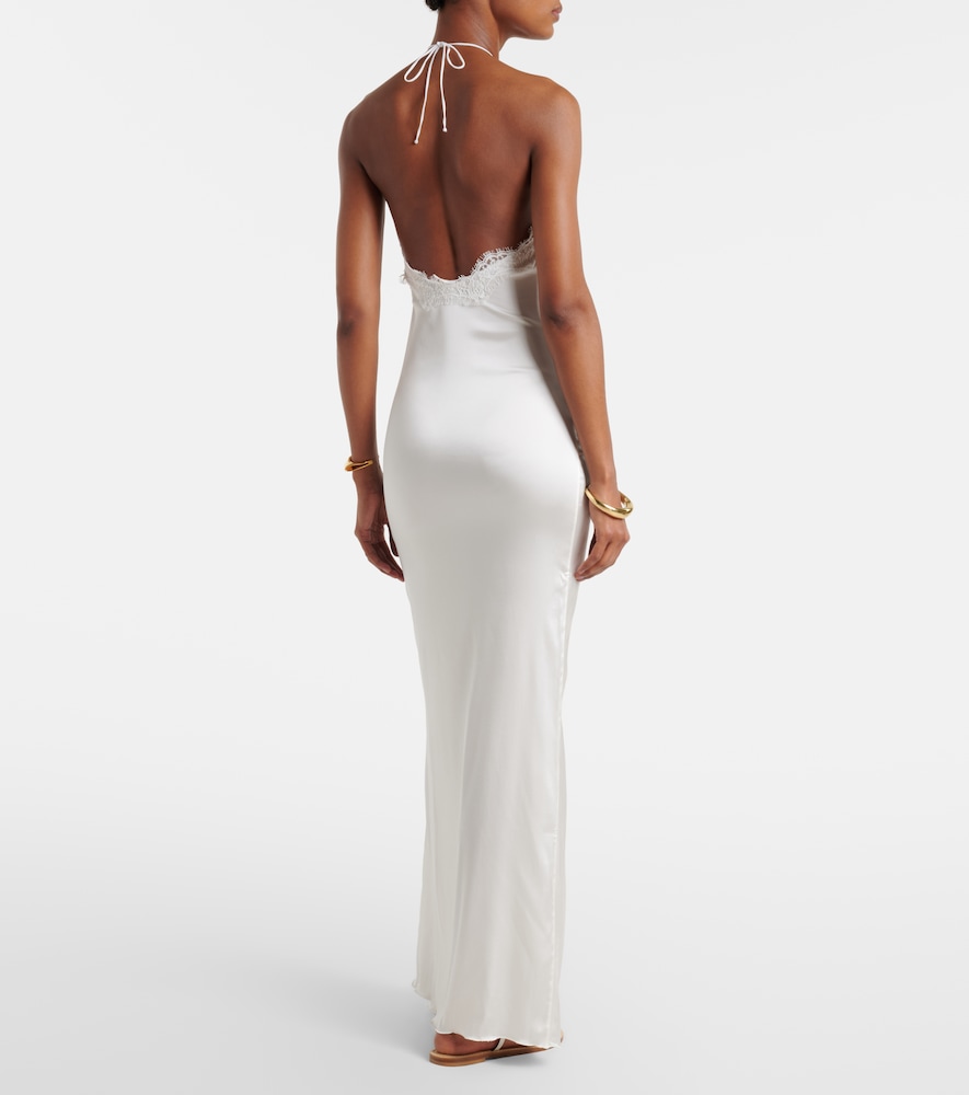  Oseree Oséree Bridal Maxikleid Aus Satin Mit Spitze 