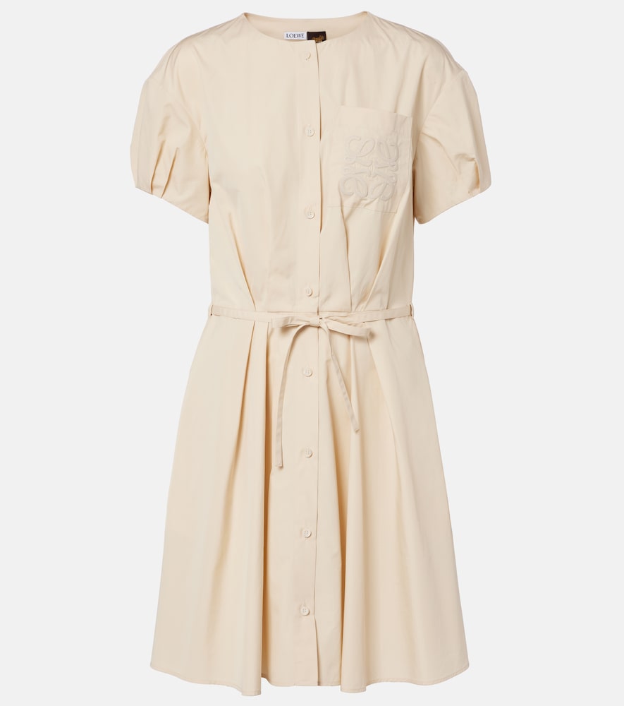 Loewe Paula's Ibiza Anagram cotton poplin shirt dress