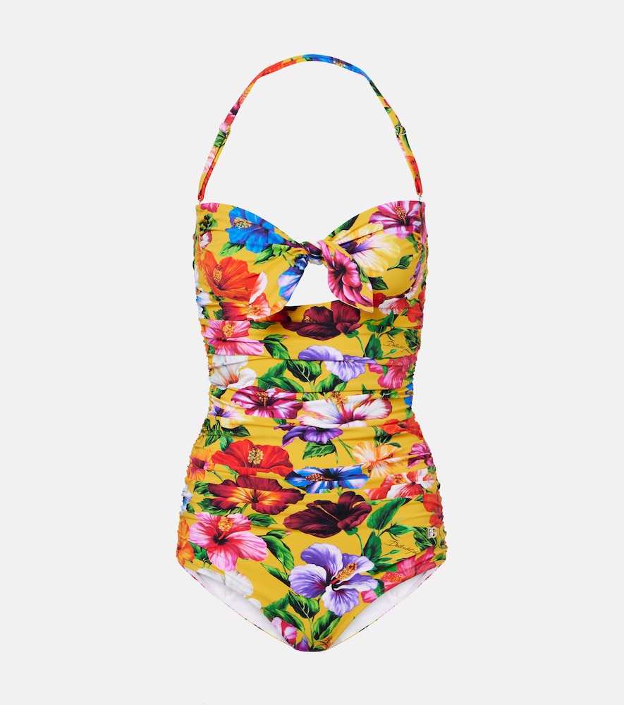 Dolce & Gabbana Floral cutout swimsuit