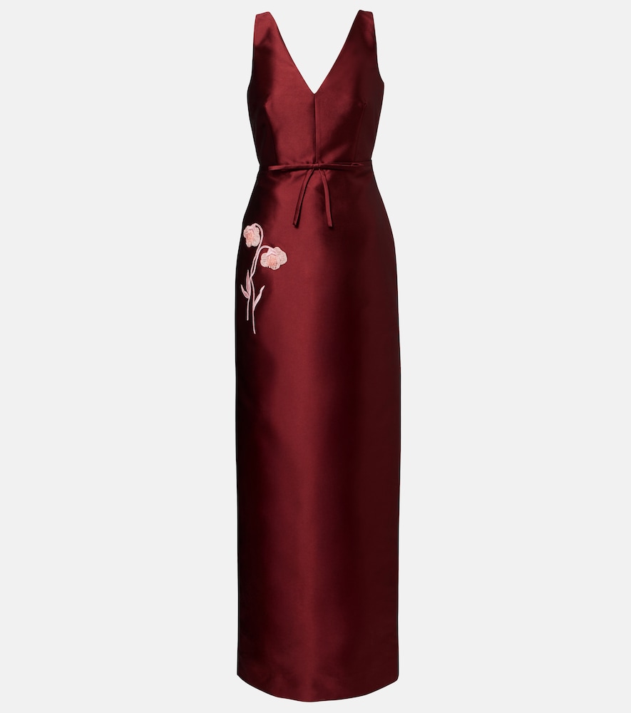 Erdem Floral-appliqué satin gown | Thumbnail 6 Erdem Floral-appliqué satin gown | Thumbnail 6