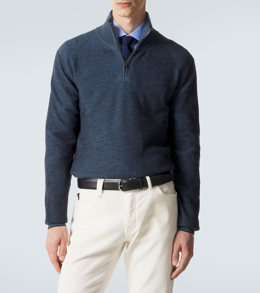 Cashmere And Wool Half-Zip Sweater