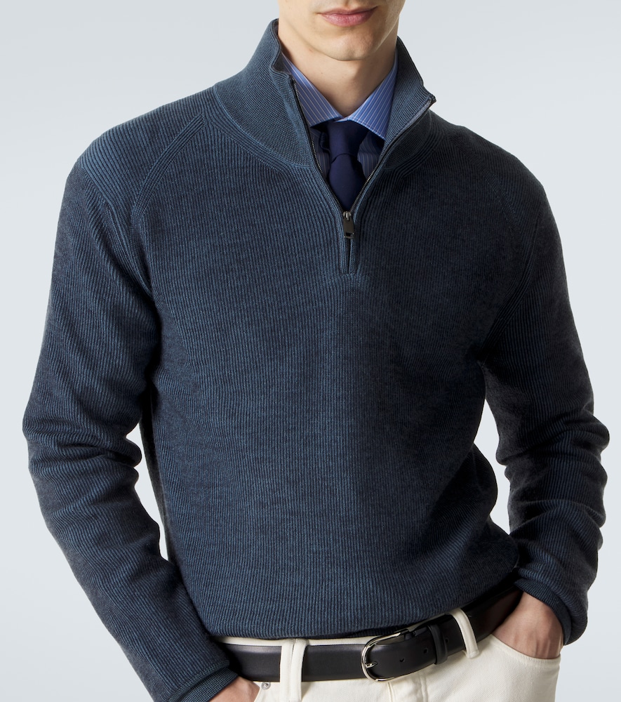 Cashmere And Wool Half-Zip Sweater