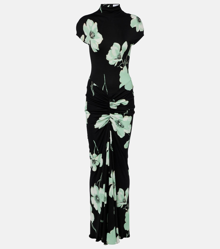 Alaia Alaïa Floral ruched jersey maxi dress | Thumbnail 6 Alaia Alaïa Floral ruched jersey maxi dress | Thumbnail 6