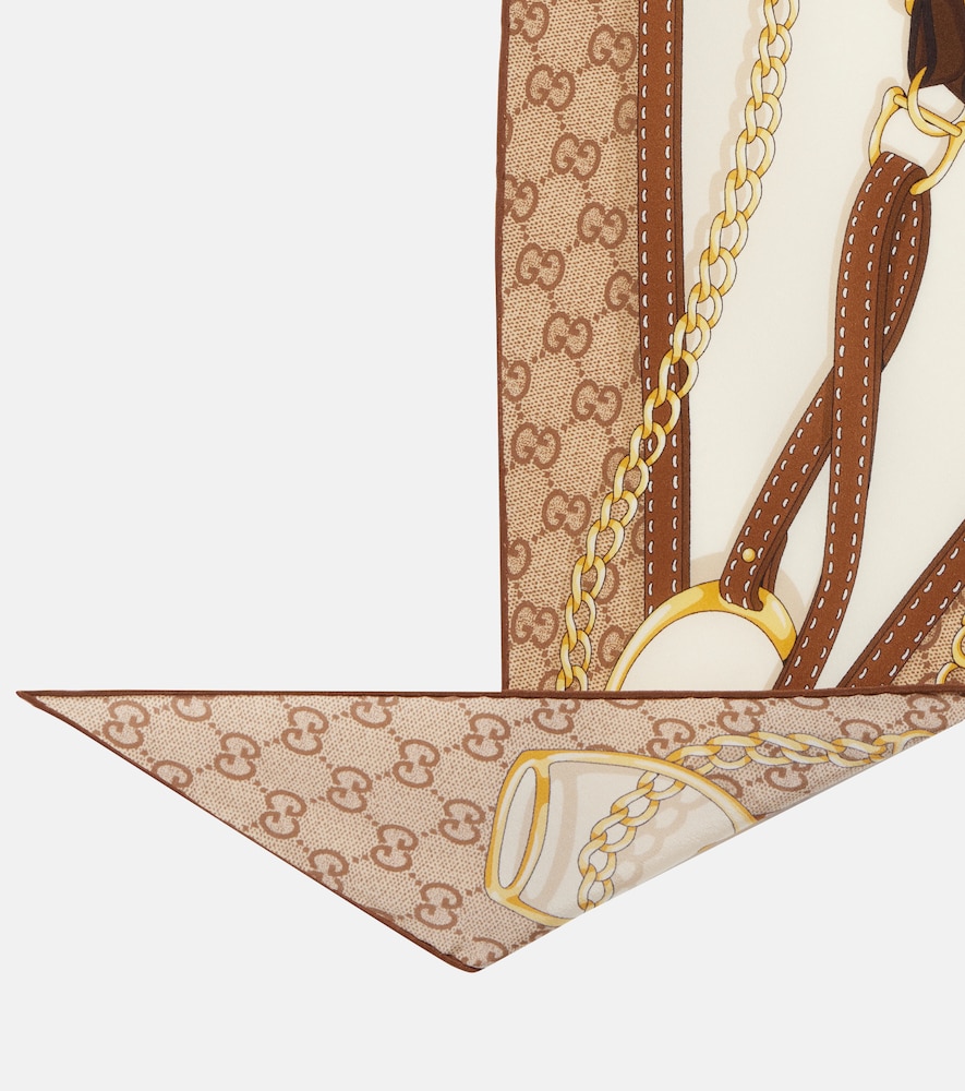  Gucci Gucci Wendbares Tuch Gg Aus Seiden-twill 