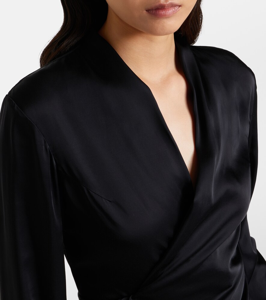 Laura Satin Wrap Top