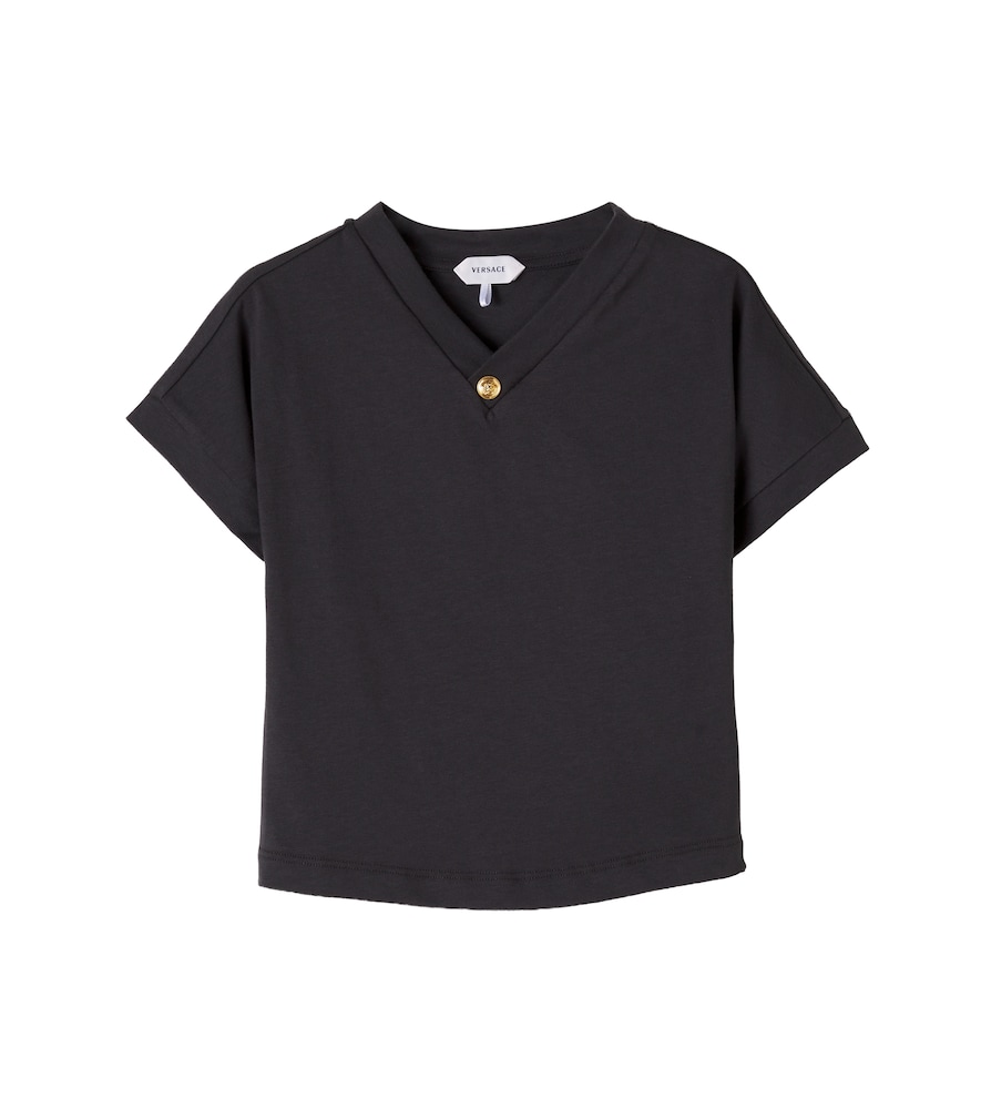Versace Kids Grey Medusa Cotton Jersey T-Shirt Y Size 14 - Mytheresa