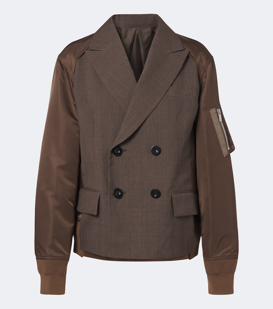 Zweireihige Jacke aus Wolle
