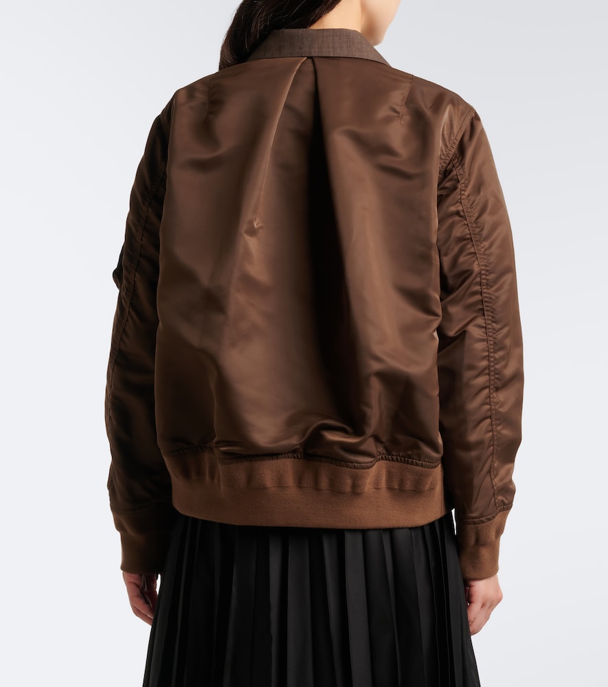 Double-Breasted Wool And Technical Jacket