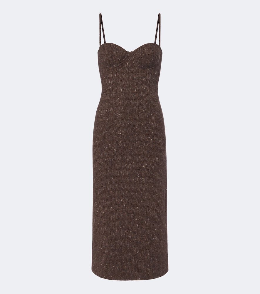 Midikleid Jocey aus einem Wollgemisch
