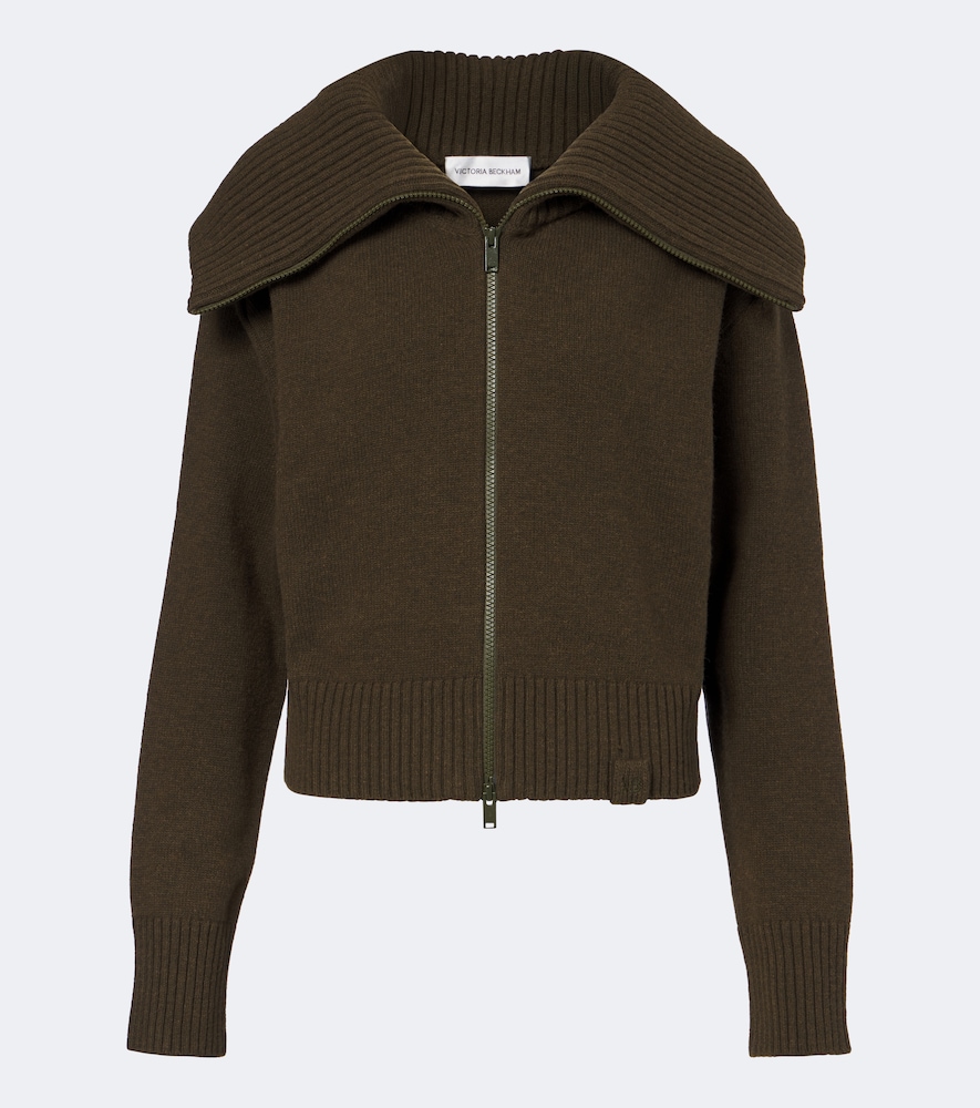 Cardigan in misto lana con zip