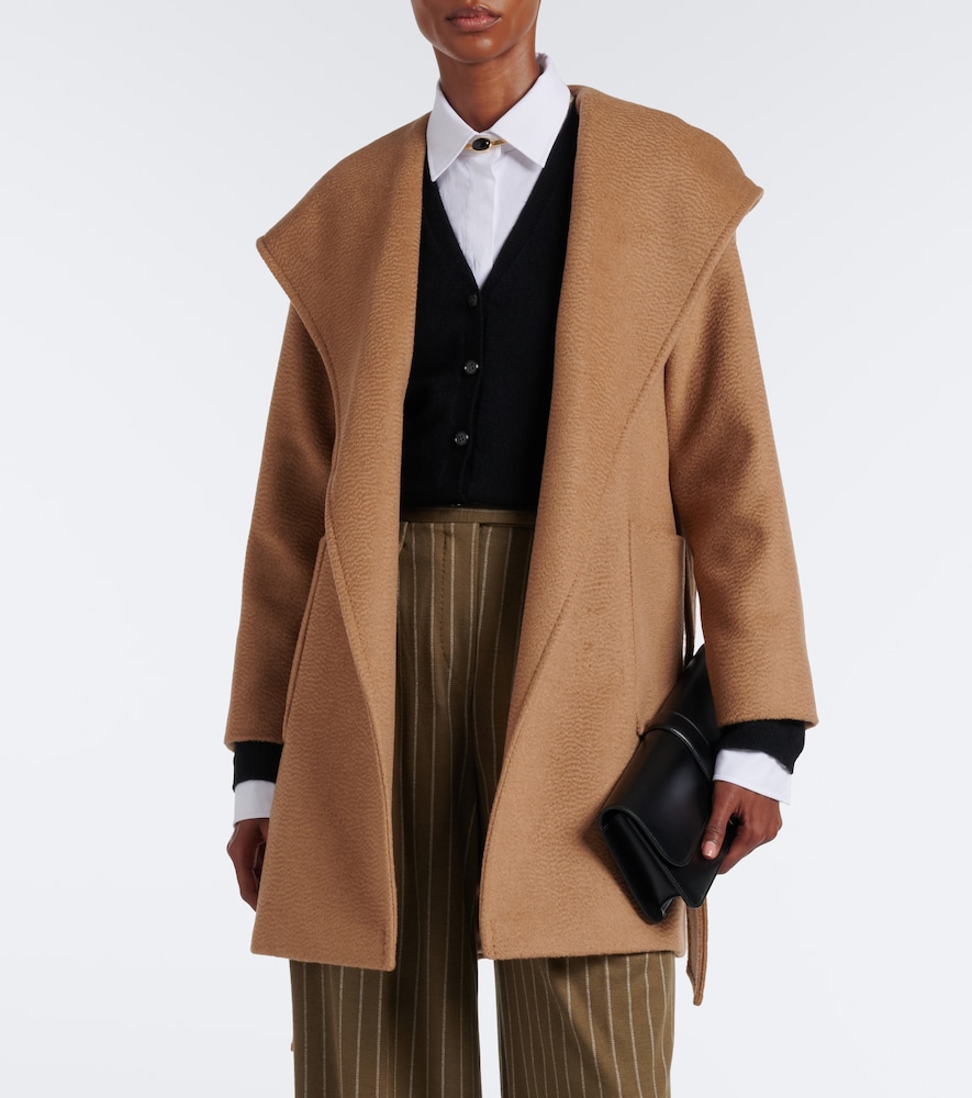 Camel Hair Wrap Coat