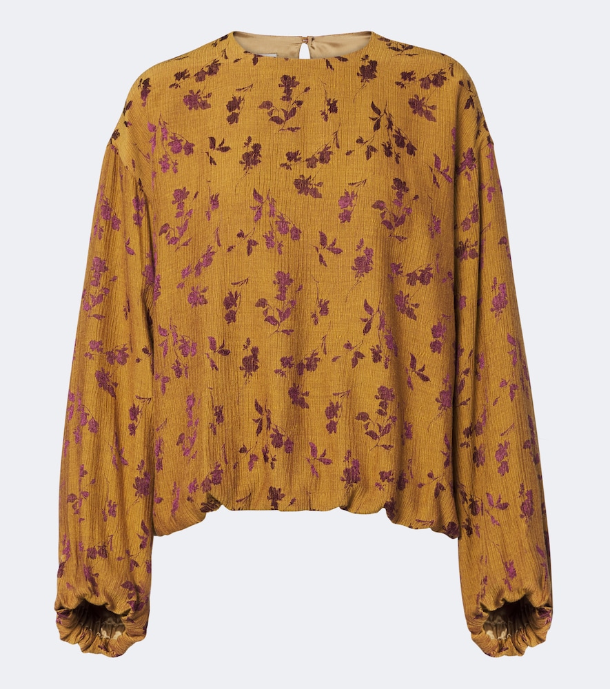 Dries Van Noten Women's Yellow Floral Blouse UK Size 10 - Mytheresa