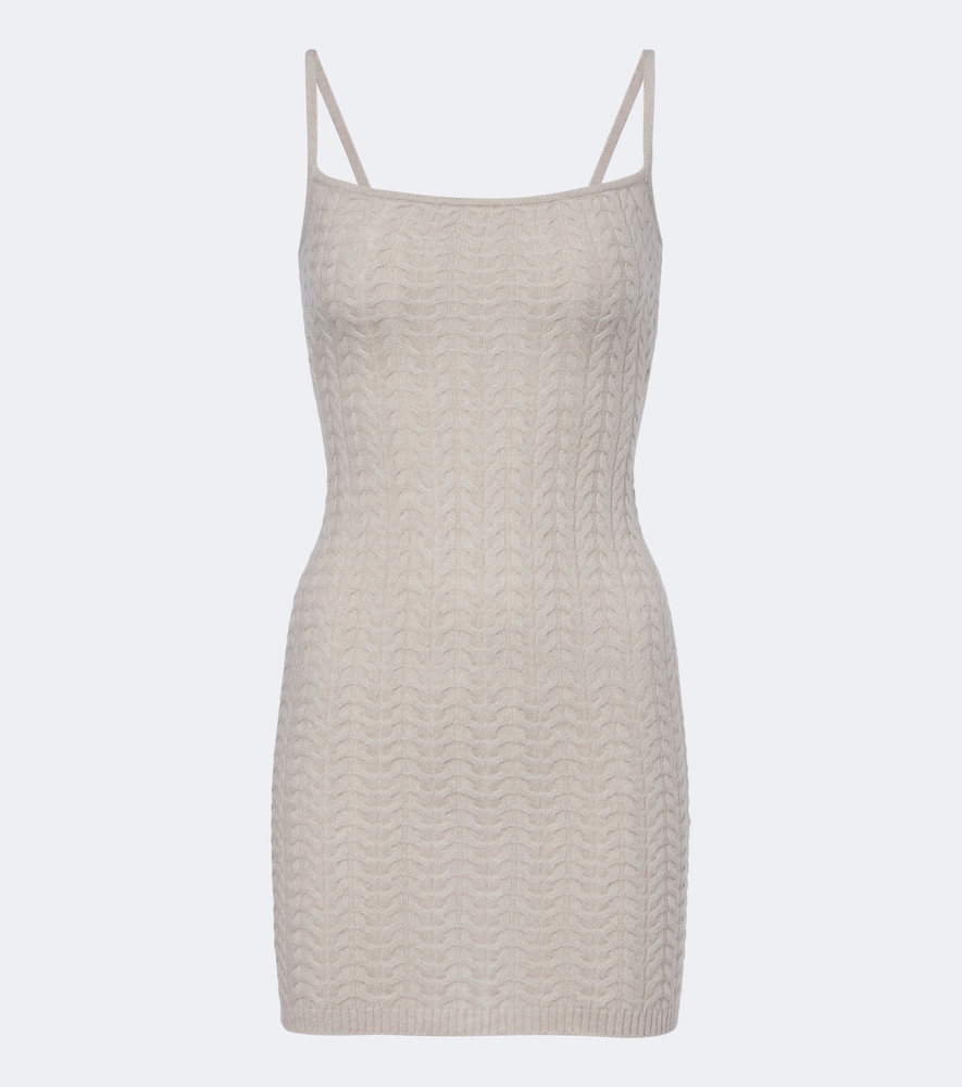 Aya Muse Alia Wool And Alpaca-blend Minidress In Grey