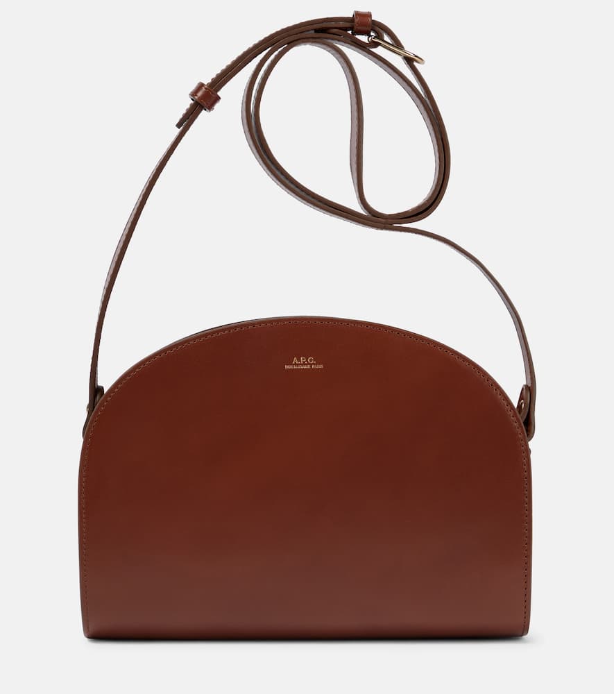 apc demi lune leather shoulder bag