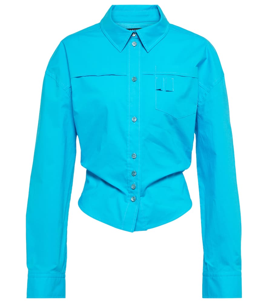 Jacquemus La Chemise Aqua cutout cotton shirt