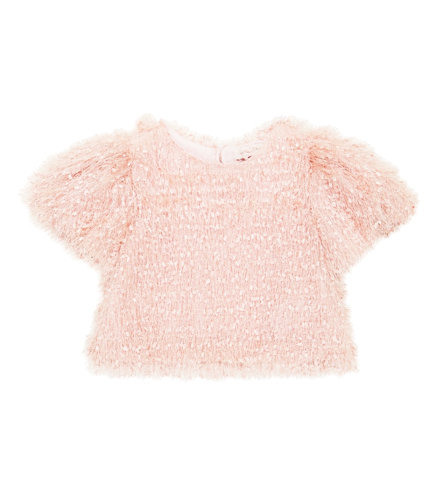 Monnalisa Fringed crop top