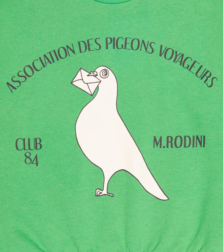 Mini Rodini Printed Cotton Sweatshirt In Green