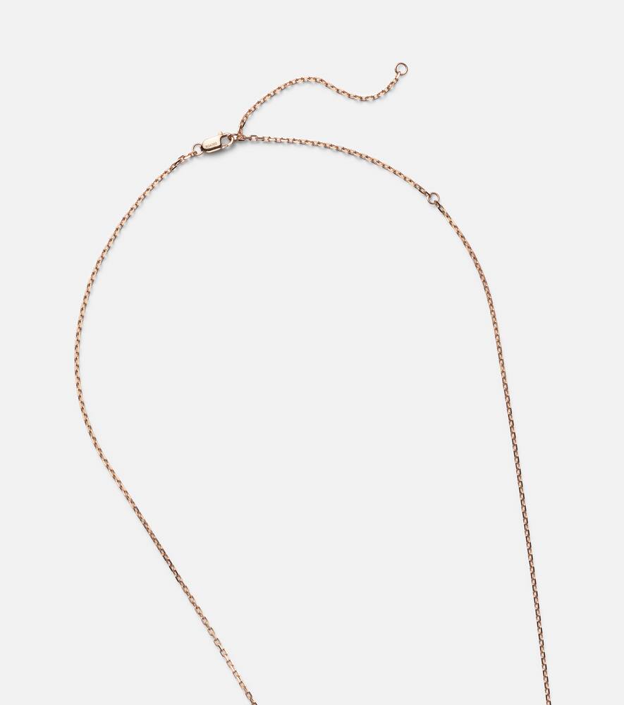 Shop Repossi Antifer Heart 18kt Rose Gold Necklace In Pink Gold