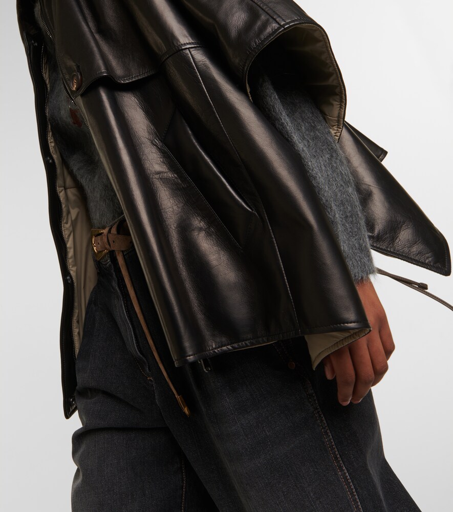  Brunello Cucinelli Brunello Cucinelli Leather Overshirt 