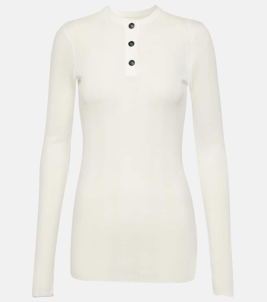 Khaite Byron cotton-blend jersey top