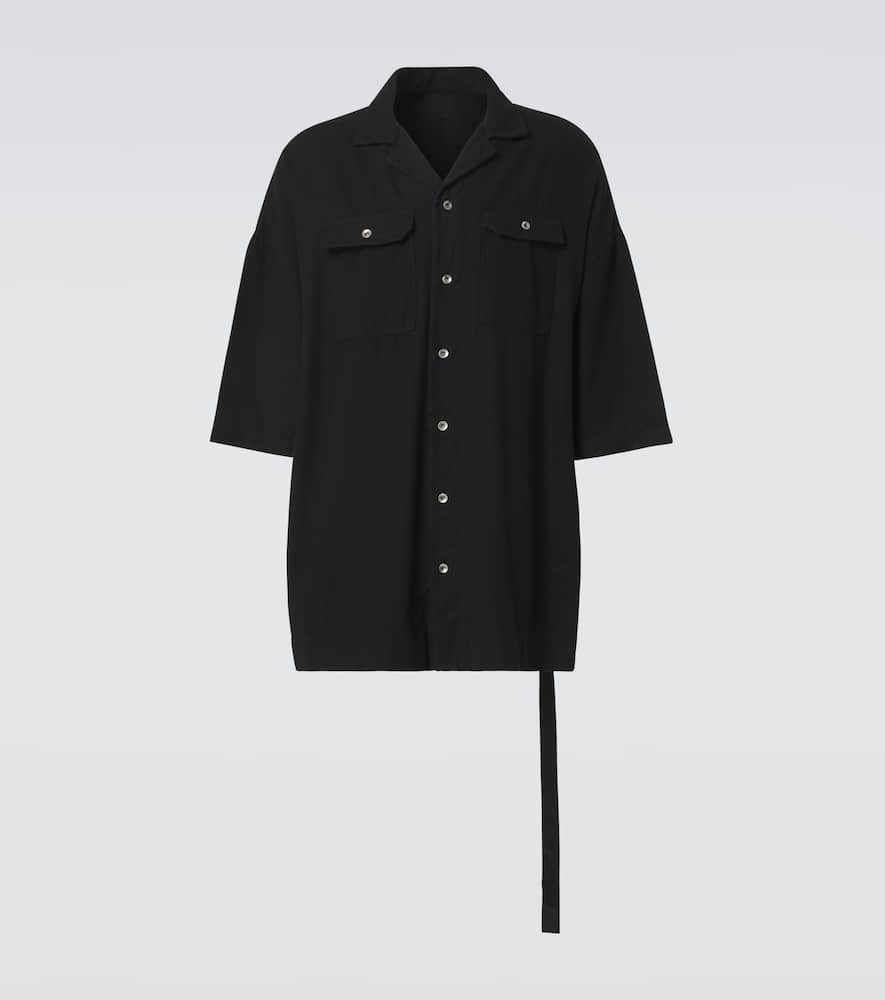 Rick Owens Drkshdw Magnum Tommy Oversized Cotton Shirt In Black