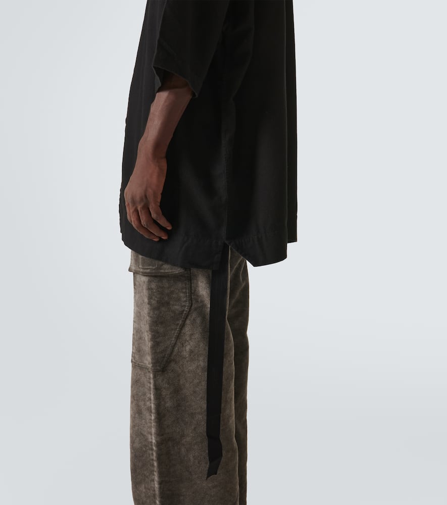Rick Owens Drkshdw Magnum Tommy Oversized Cotton Shirt In Black