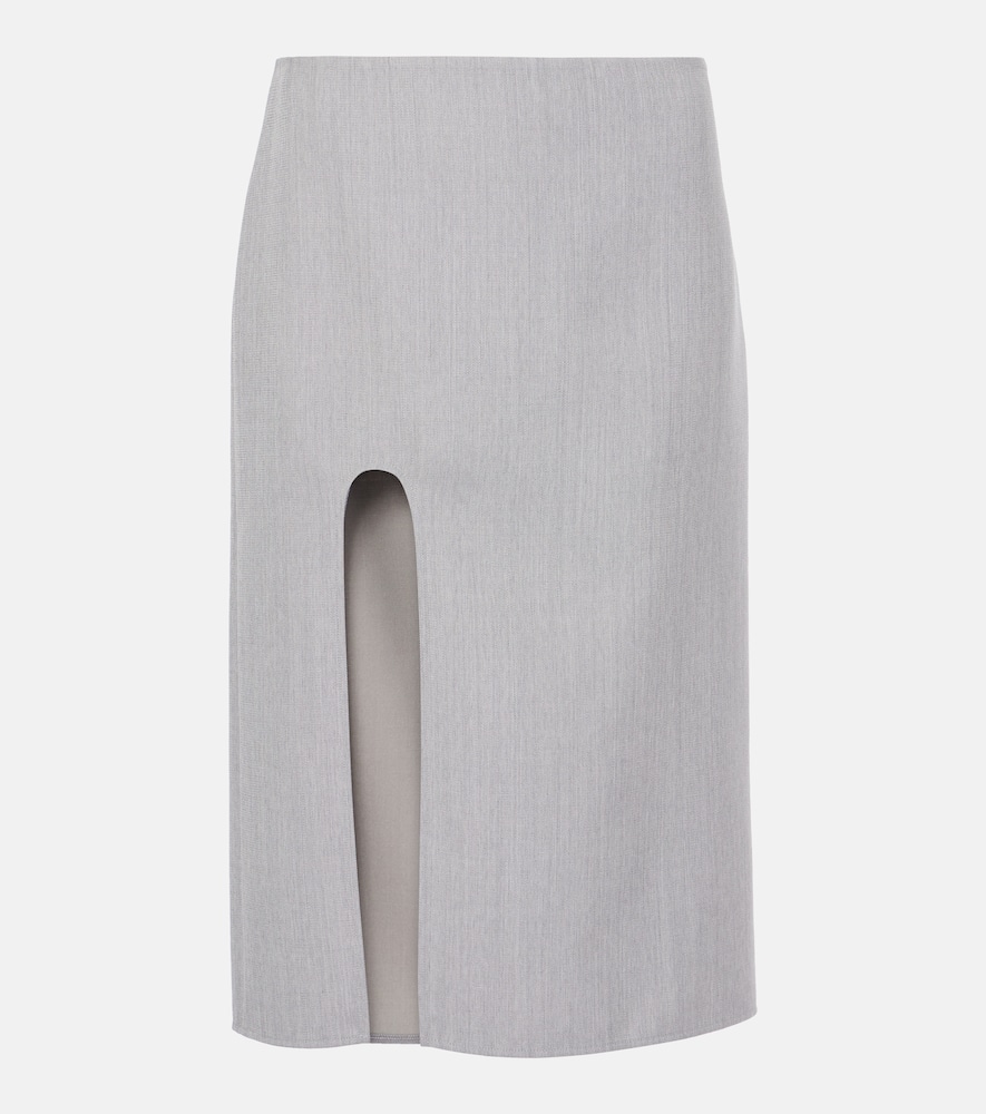 Wool pencil skirt