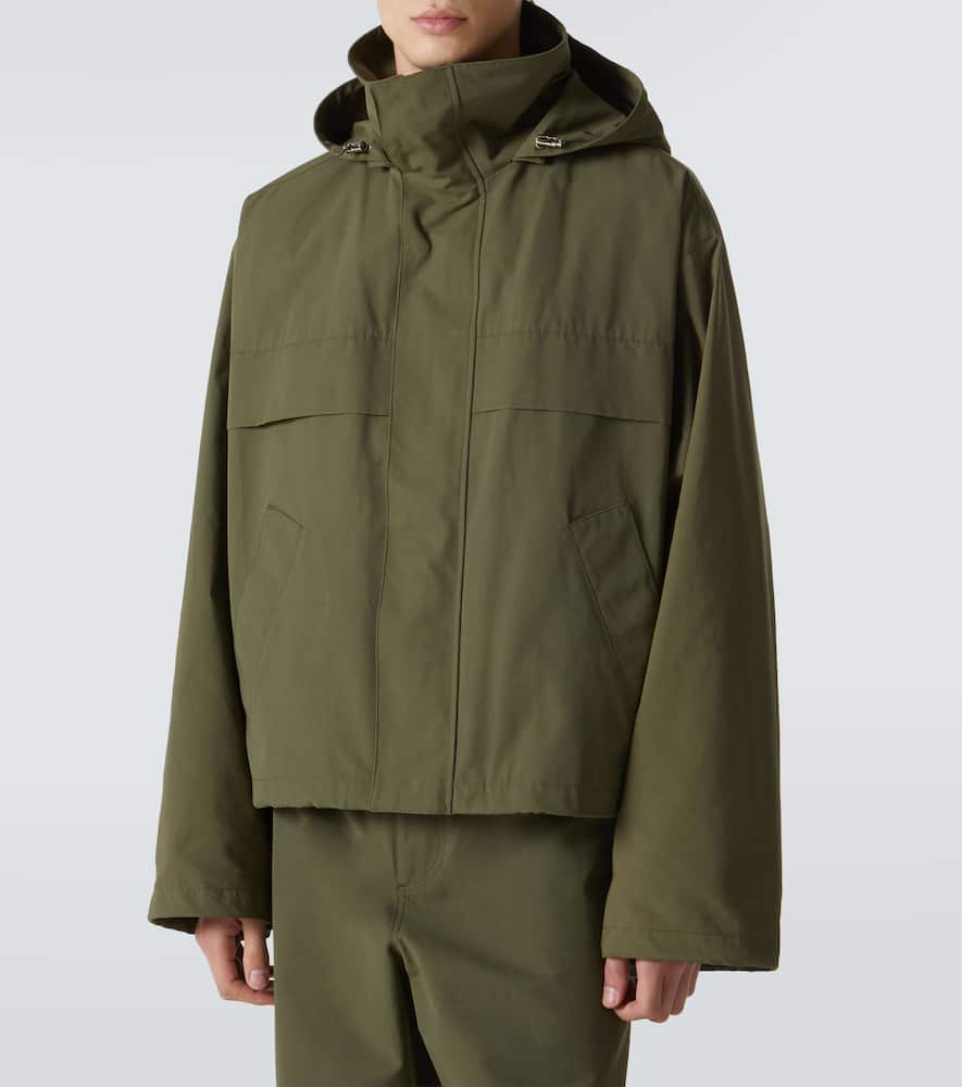 Bottega Veneta Technical Faille Blouson In Green