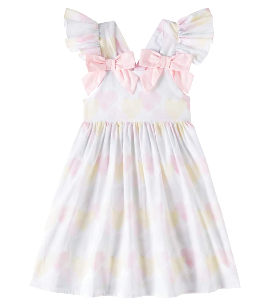 Patachou Ruffled Printed Cotton Dress In Multicoloured