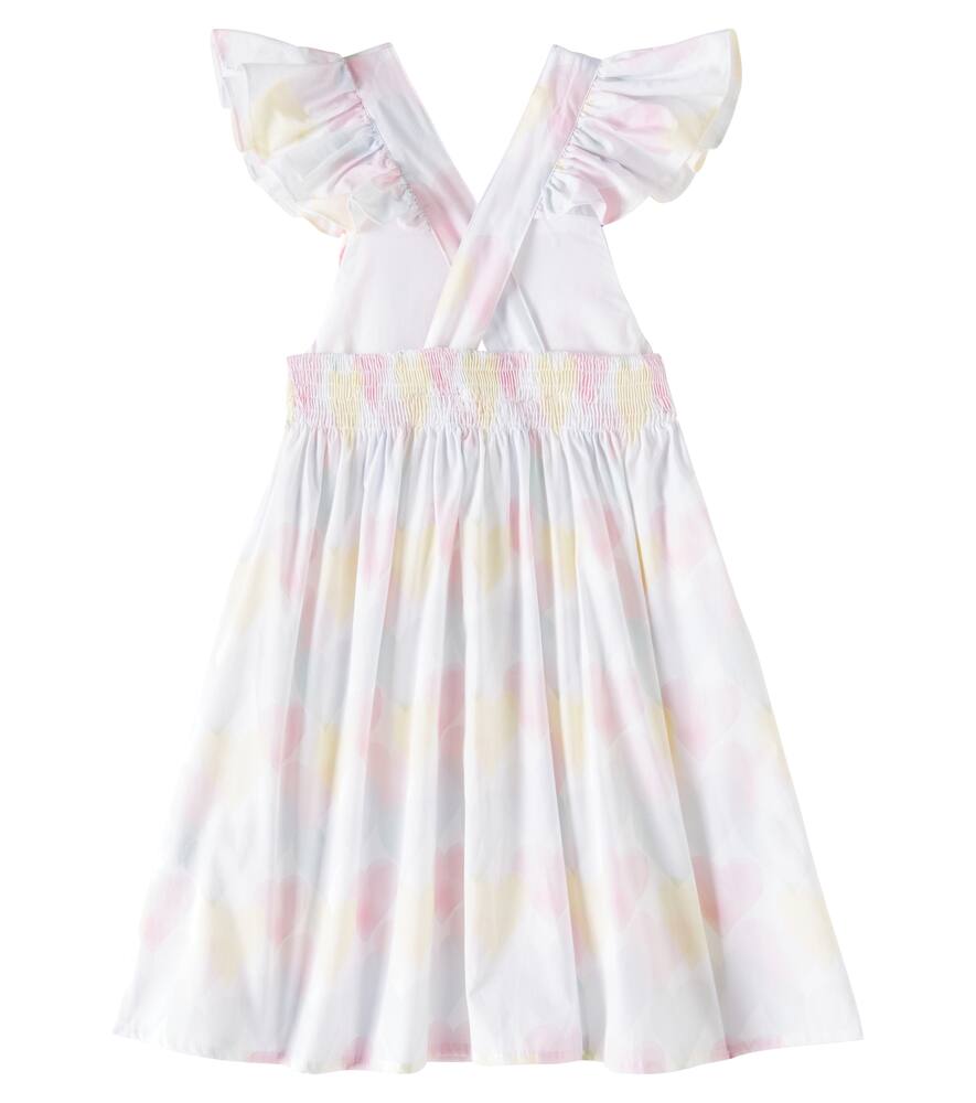 Patachou Ruffled Printed Cotton Dress In Multicoloured