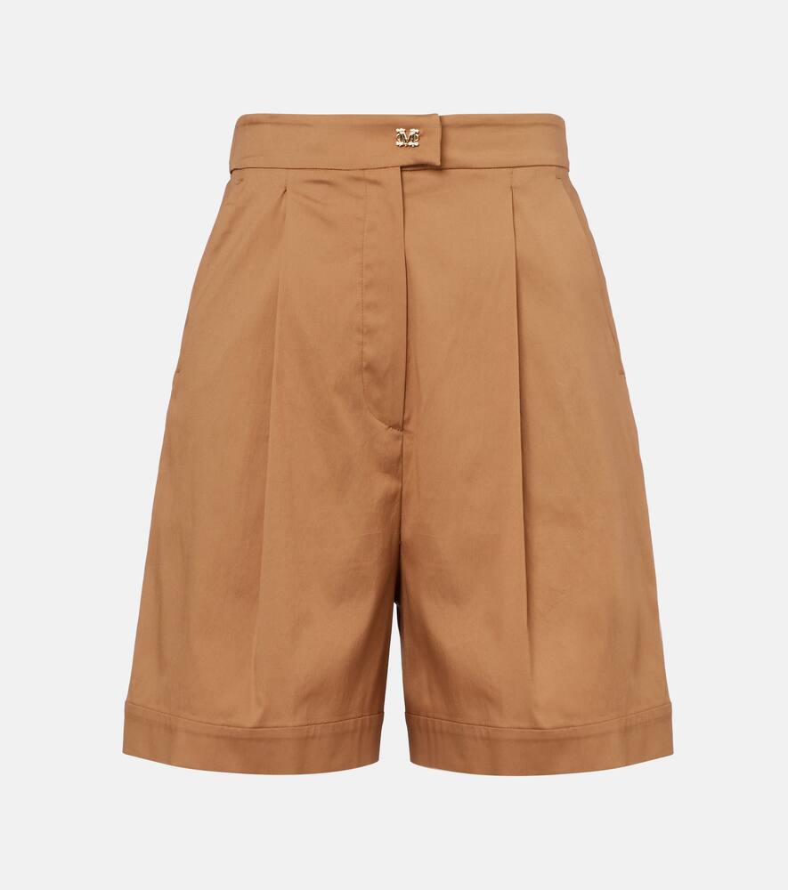 Max Mara Sultano cotton-blend poplin Bermuda shorts