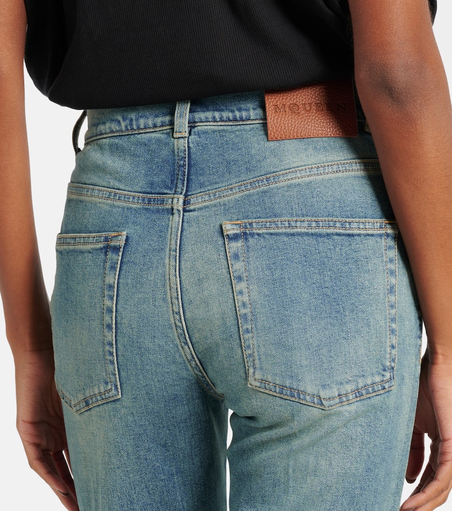 Alexander Mcqueen Faded Flared Jeans In Blue