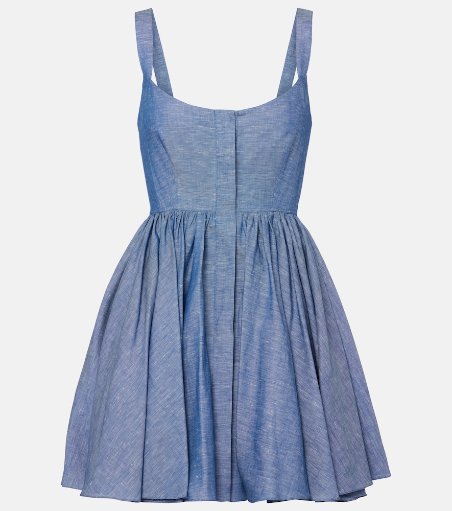 Alaia Alaïa Chambray bustier dress