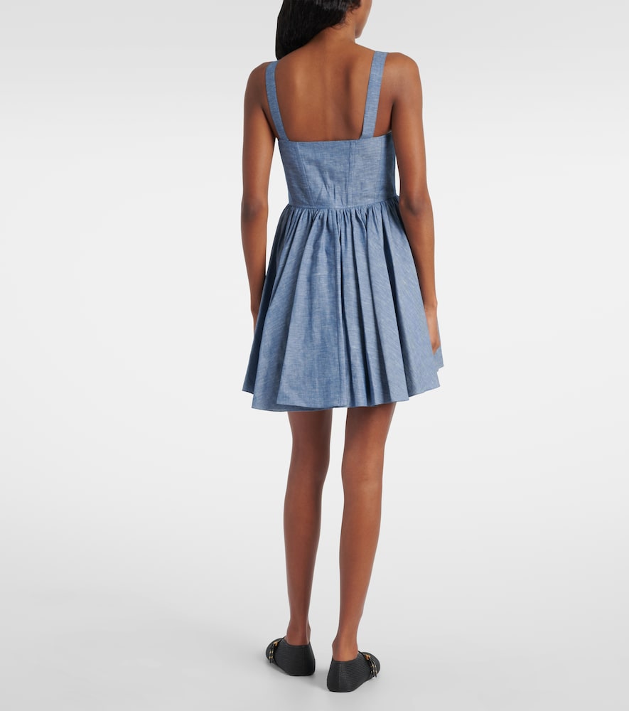  Alaia Alaïa Bustier-kleid Aus Chambray 