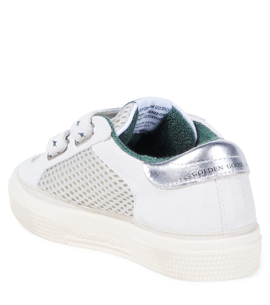 Golden Goose May School Suede-trimmed Sneakers In White