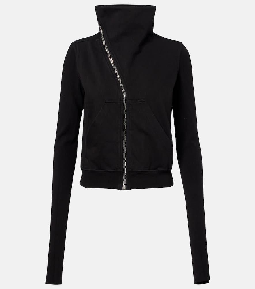 Rick Owens Mountain Cotton Jersey Hoodie In Black