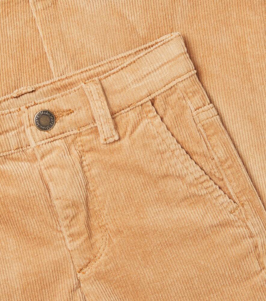 Molo Aida Cotton-blend Corduroy Flared Pants In Brown
