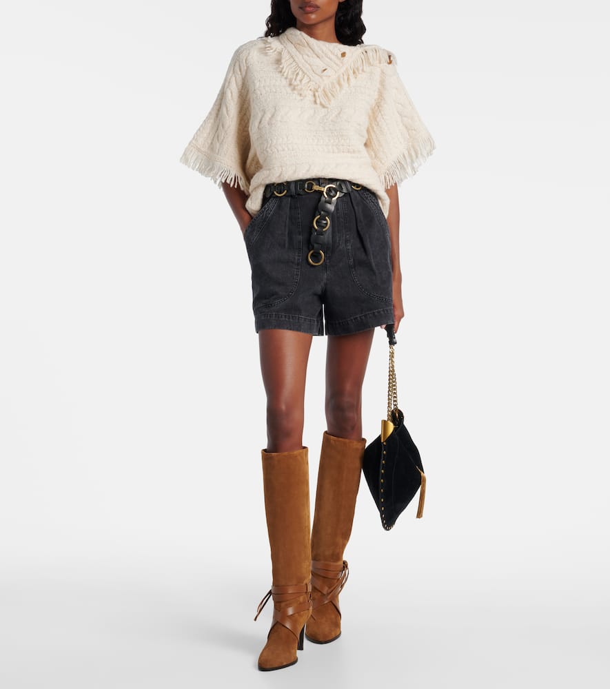 Isabel Marant Étoile Blanche Cable-knit Cotton-blend Sweater In White